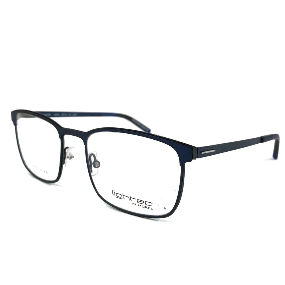 Lightec by Morel Eyeglasses Frames 30015L BG08 Black Blue Rectangle 53-19-140